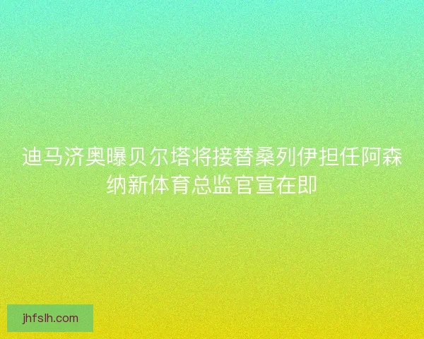 迪马济奥曝贝尔塔将接替桑列伊担任阿森纳新体育总监官宣在即