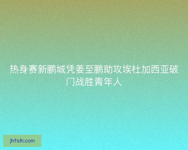 热身赛新鹏城凭姜至鹏助攻埃杜加西亚破门战胜青年人